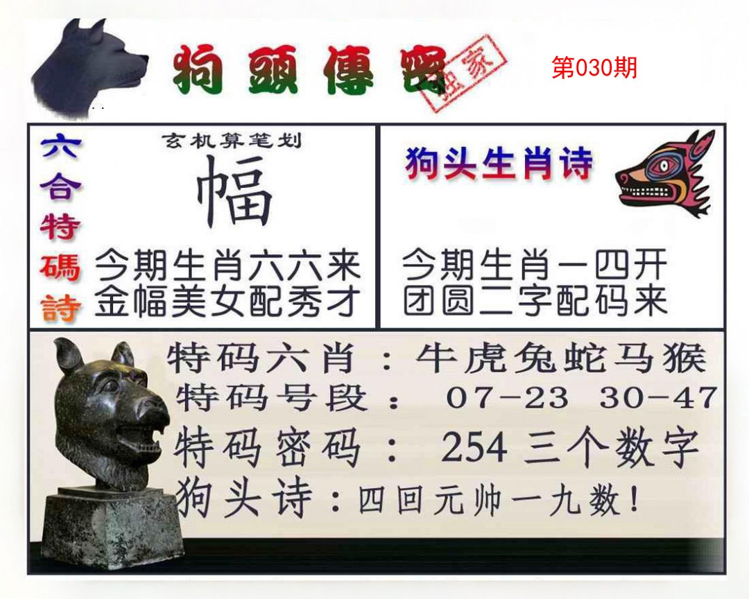 2025030期狗头传密