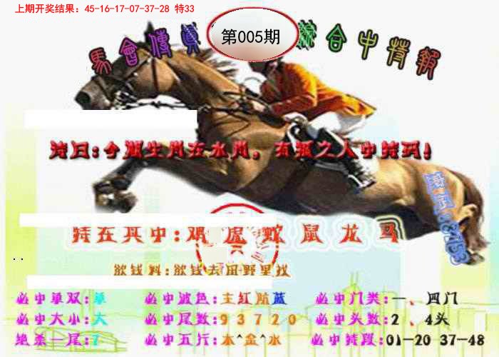 2025005期马会传真-综合报