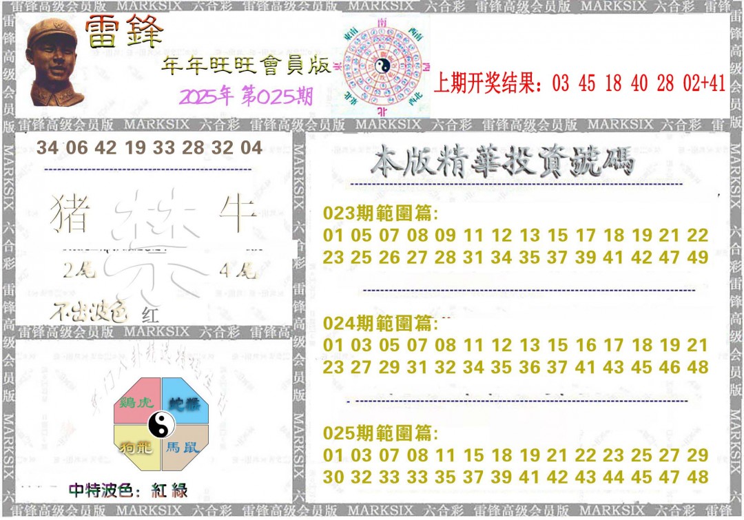 2025025期雷锋鼠年旺旺版