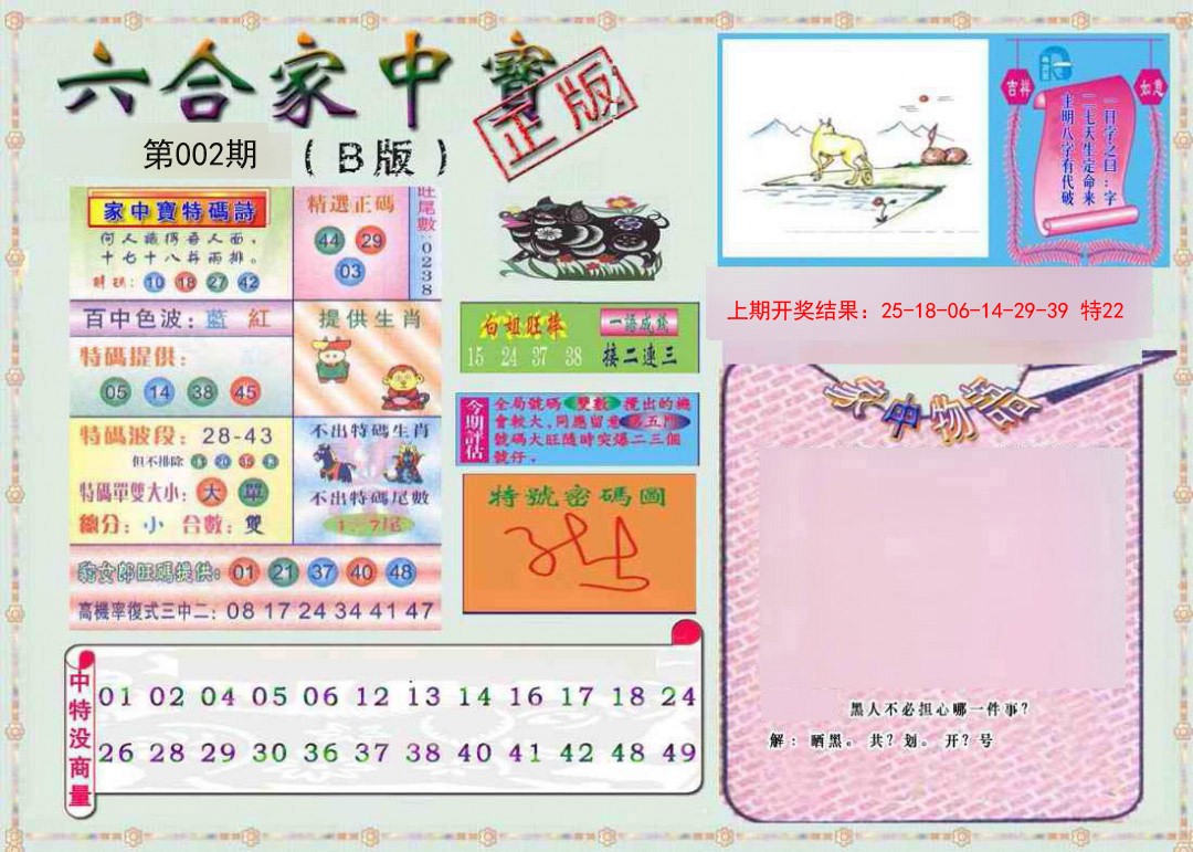 2025002期六合家中宝B