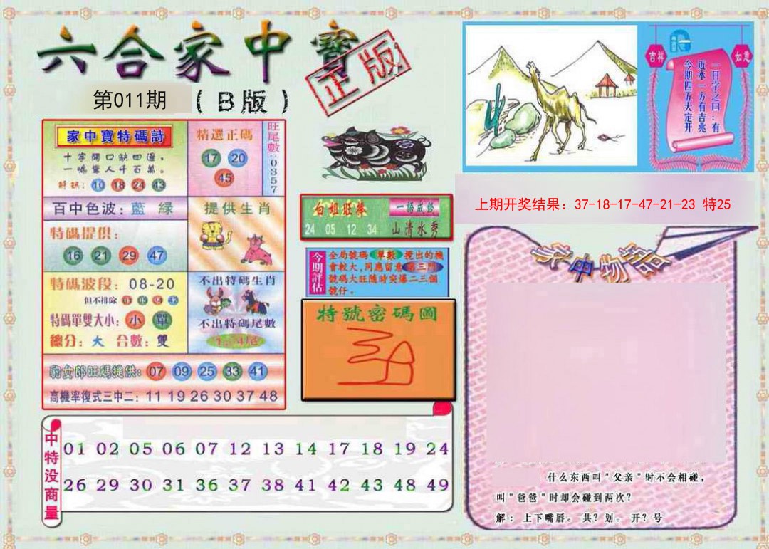 2025011期六合家中宝B