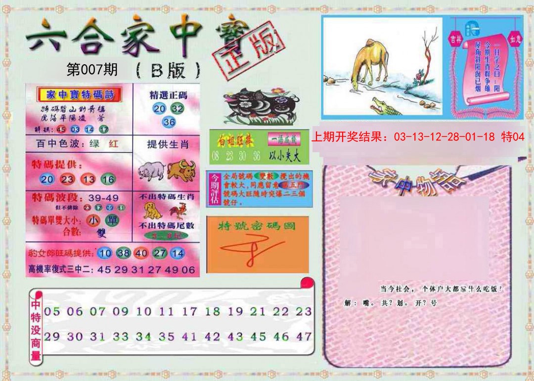 2025007期六合家中宝B
