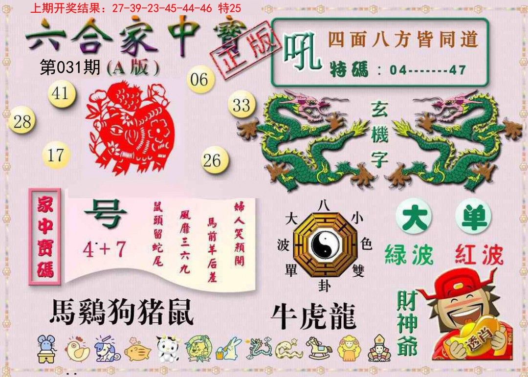 2025031期六合家中宝A