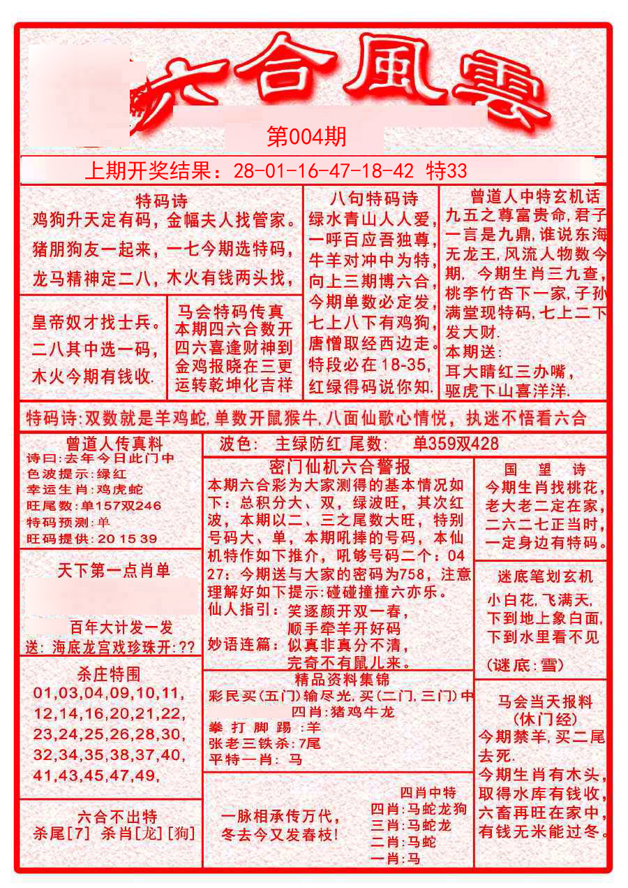 2025004期六合风云A