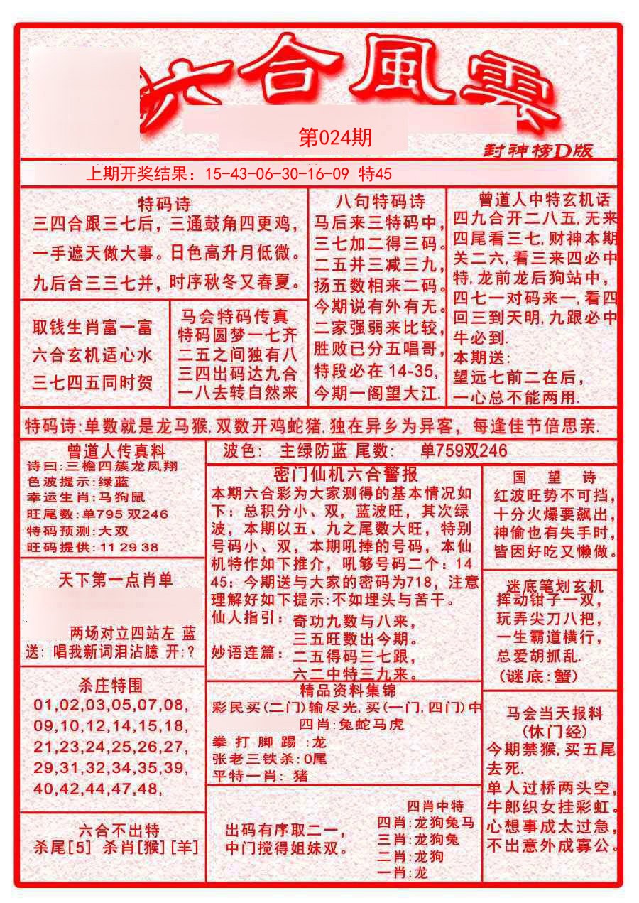 2025024期六合风云A