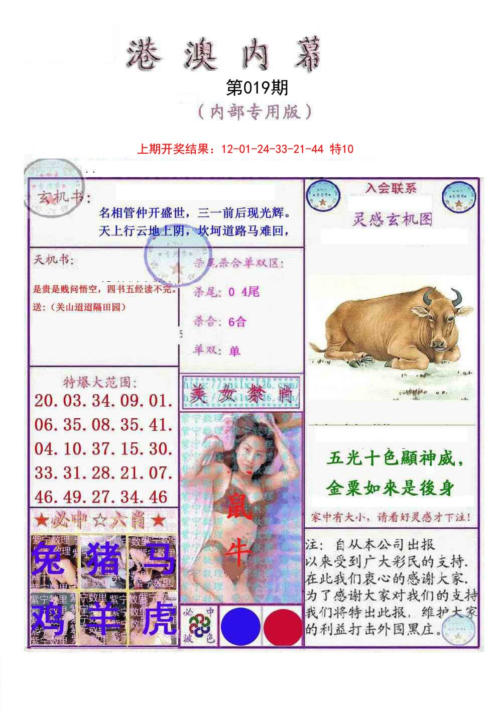 2025019期港澳内幕报