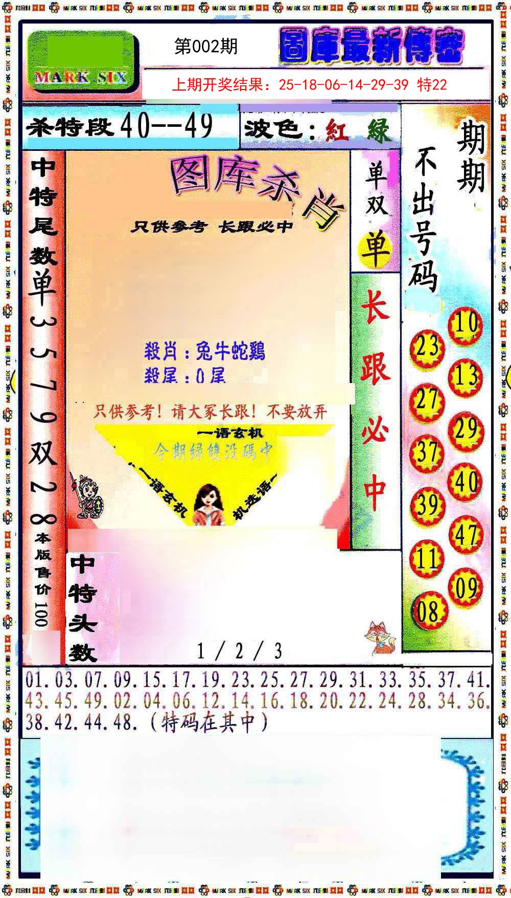 2025002期最新传密绝杀6肖
