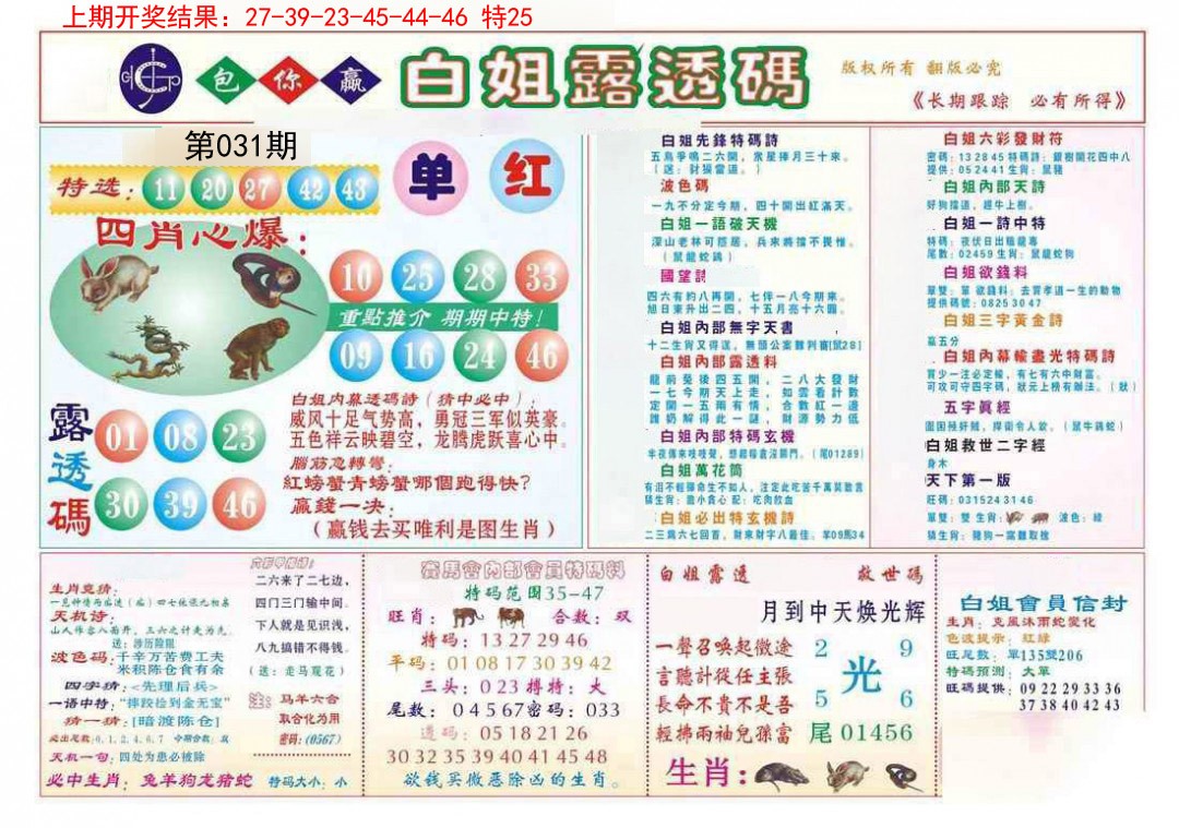 2025031期马会专刊B