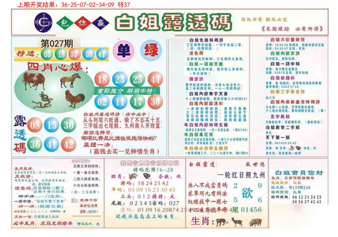 2025027期马会专刊B