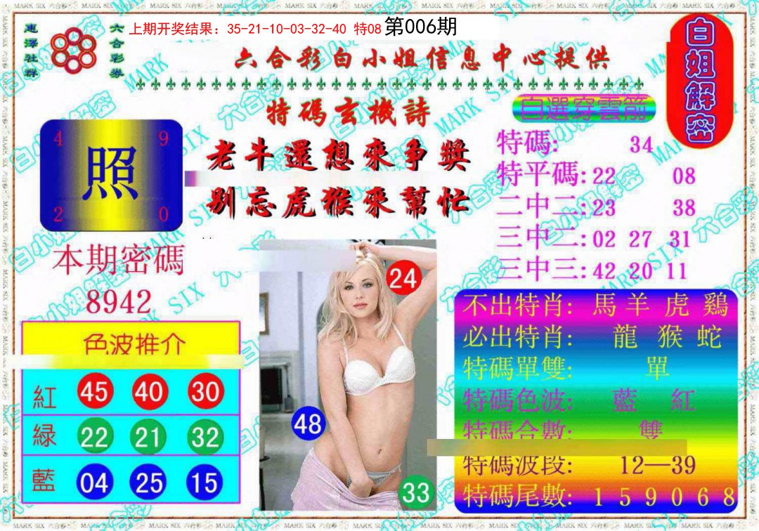 2025006期白姐解密《另版》