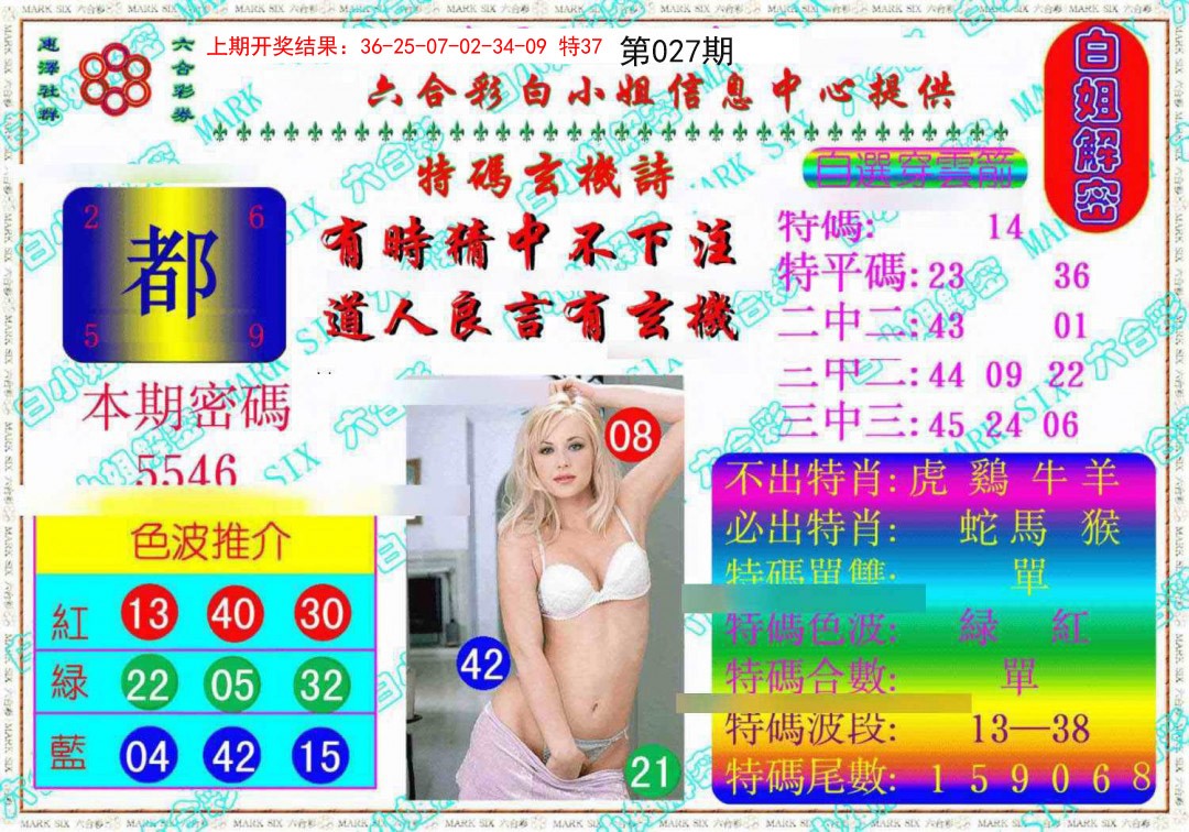2025027期白姐解密《另版》