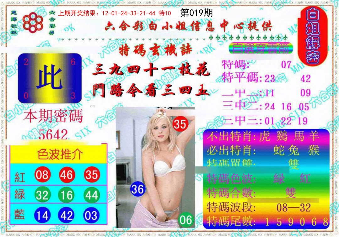 2025019期白姐解密《另版》