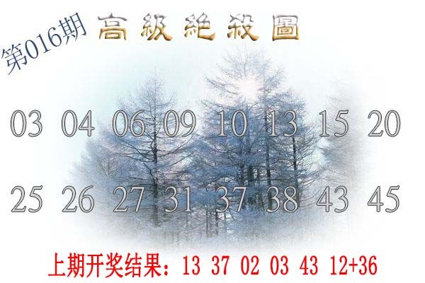 2025016期高级内部绝杀