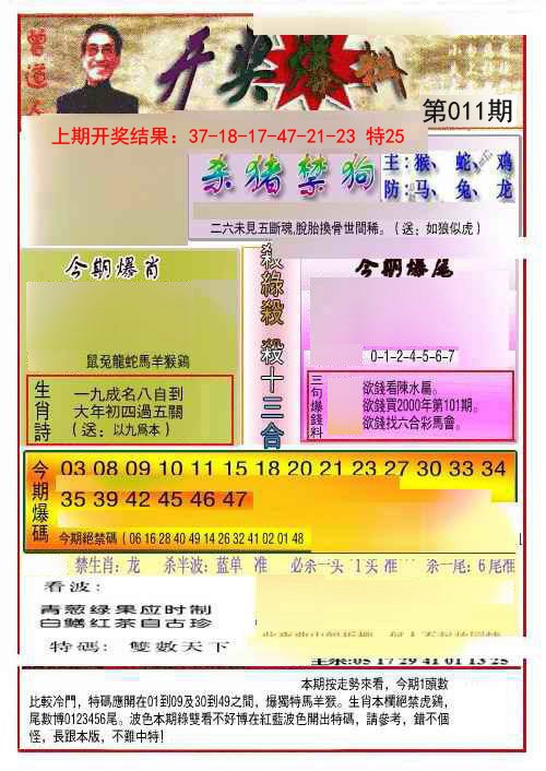 2025011期开奖爆料(新图推荐)