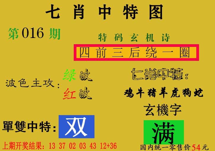 2025016期七肖中特
