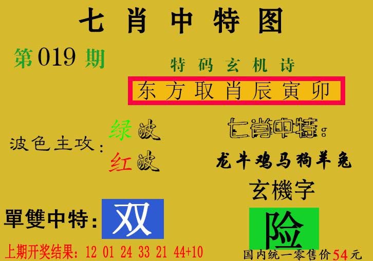2025019期七肖中特
