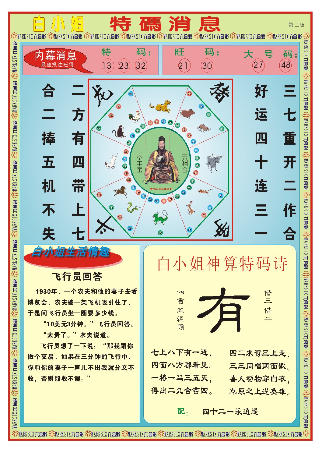 2025006期白小姐特码消息B