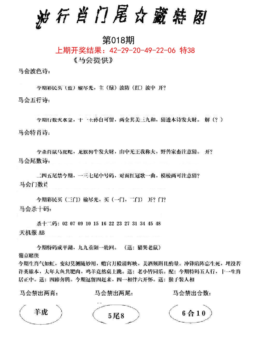 2025018期波行肖尾藏特图