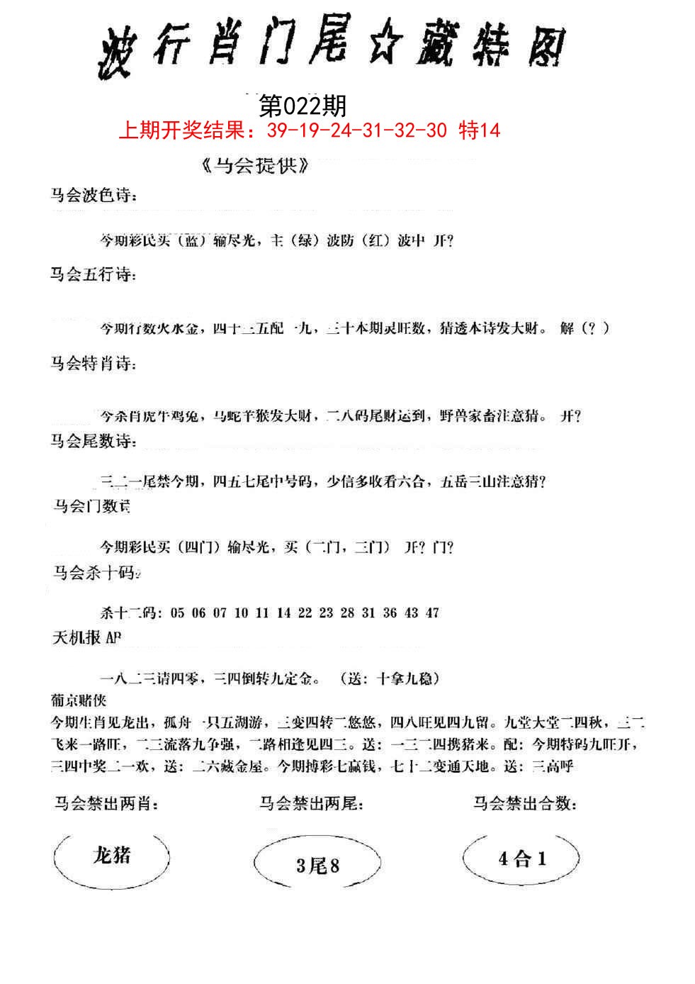 2025022期波行肖尾藏特图