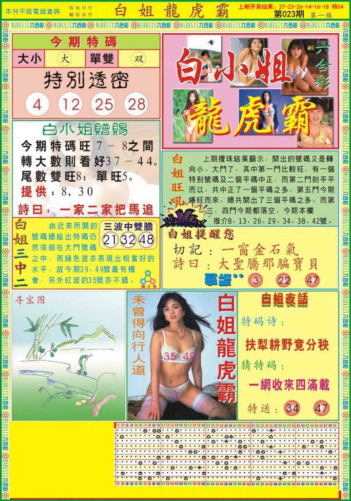 2025023期白小姐龙虎霸A