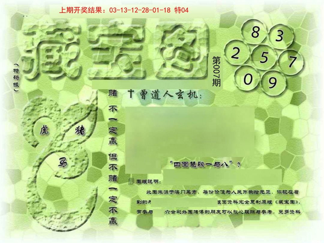 2025007期假新藏宝图