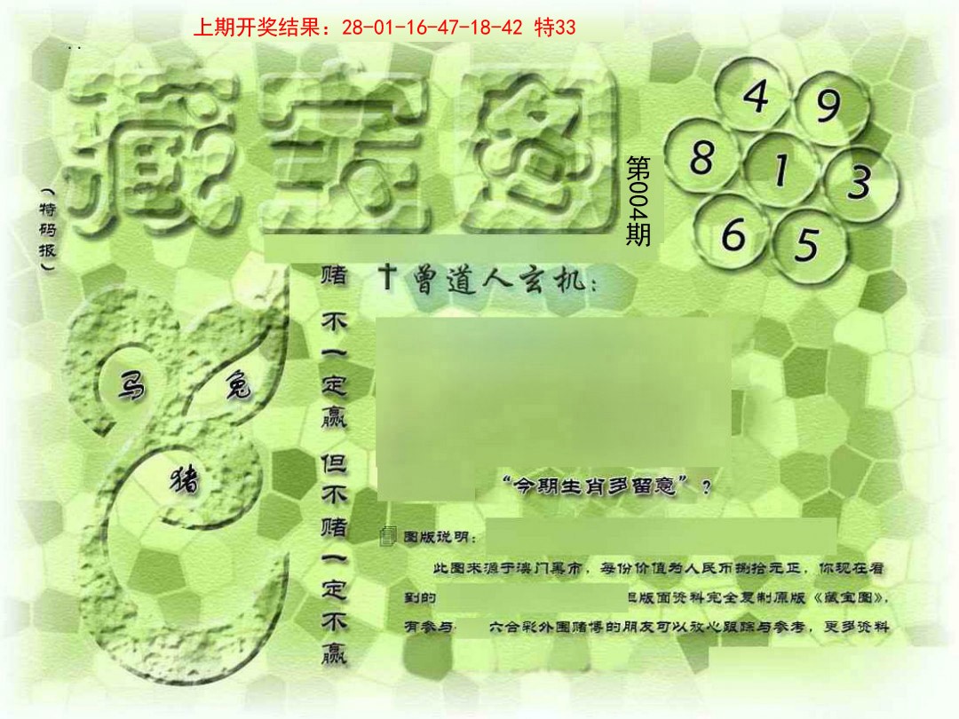2025004期假新藏宝图