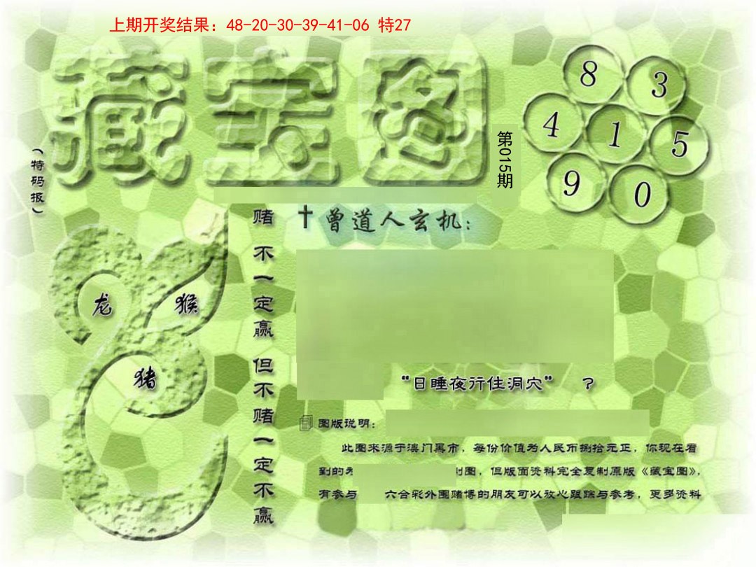 2025015期假新藏宝图
