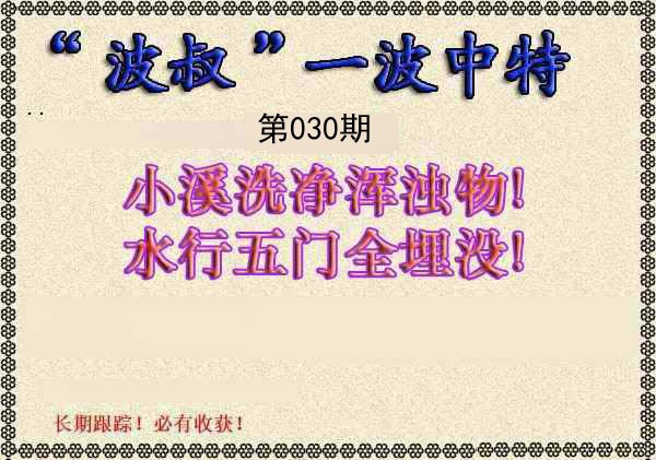 2025030期波叔一波中特