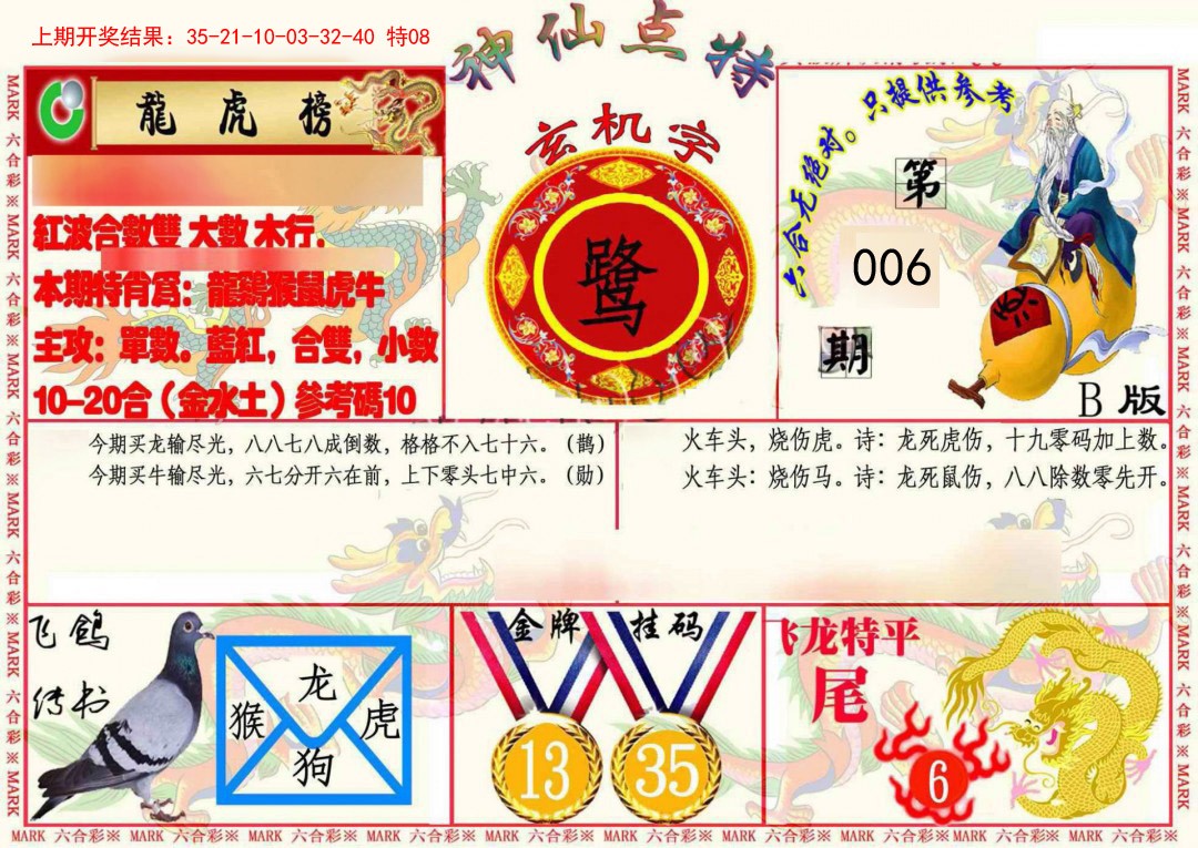 2025006期神仙点特B(精)