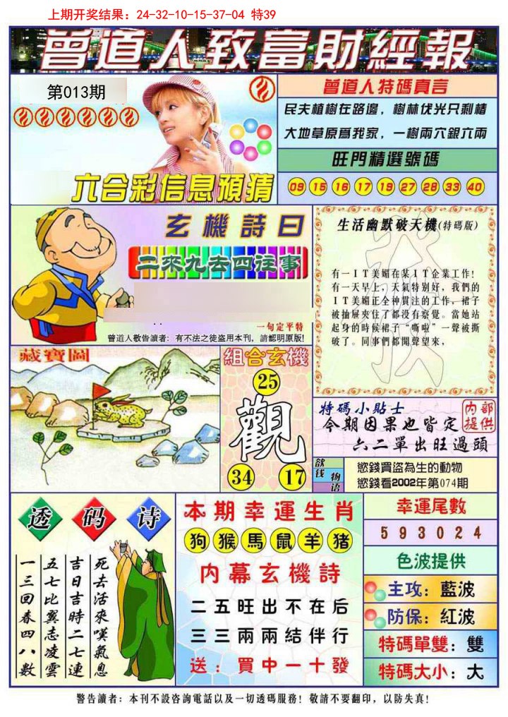 2025013期曾道人致福财经