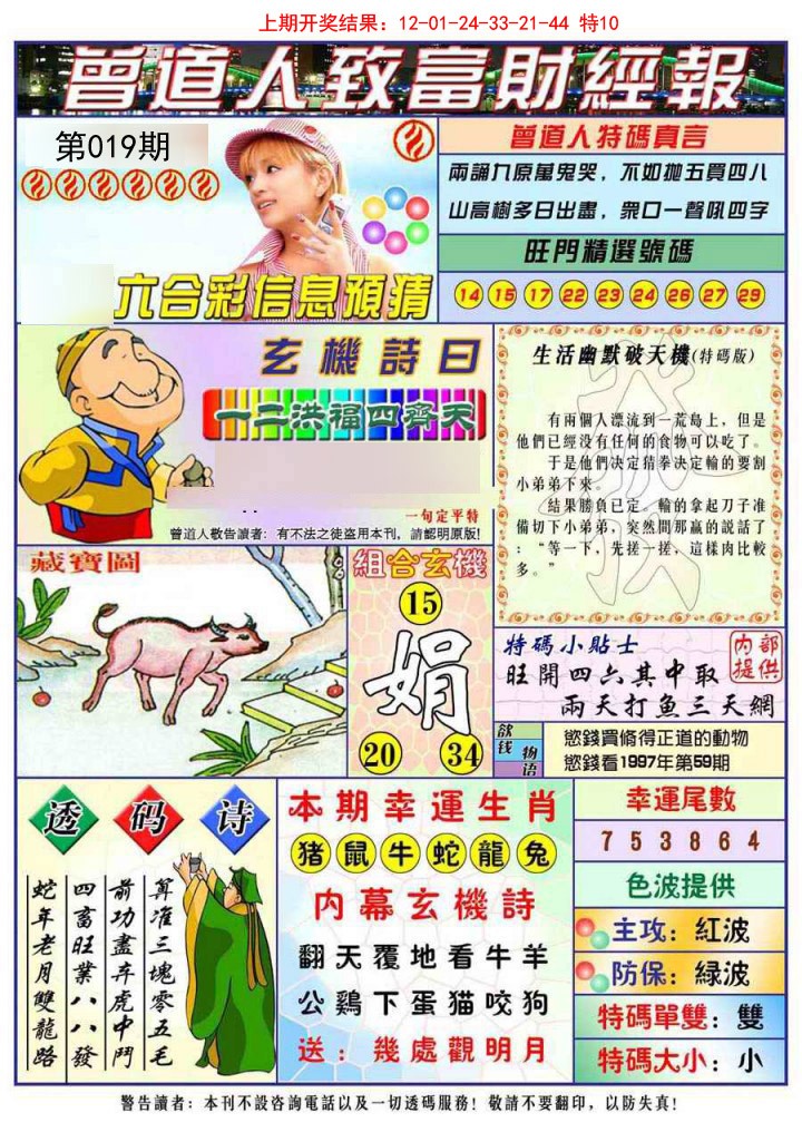2025019期曾道人致福财经
