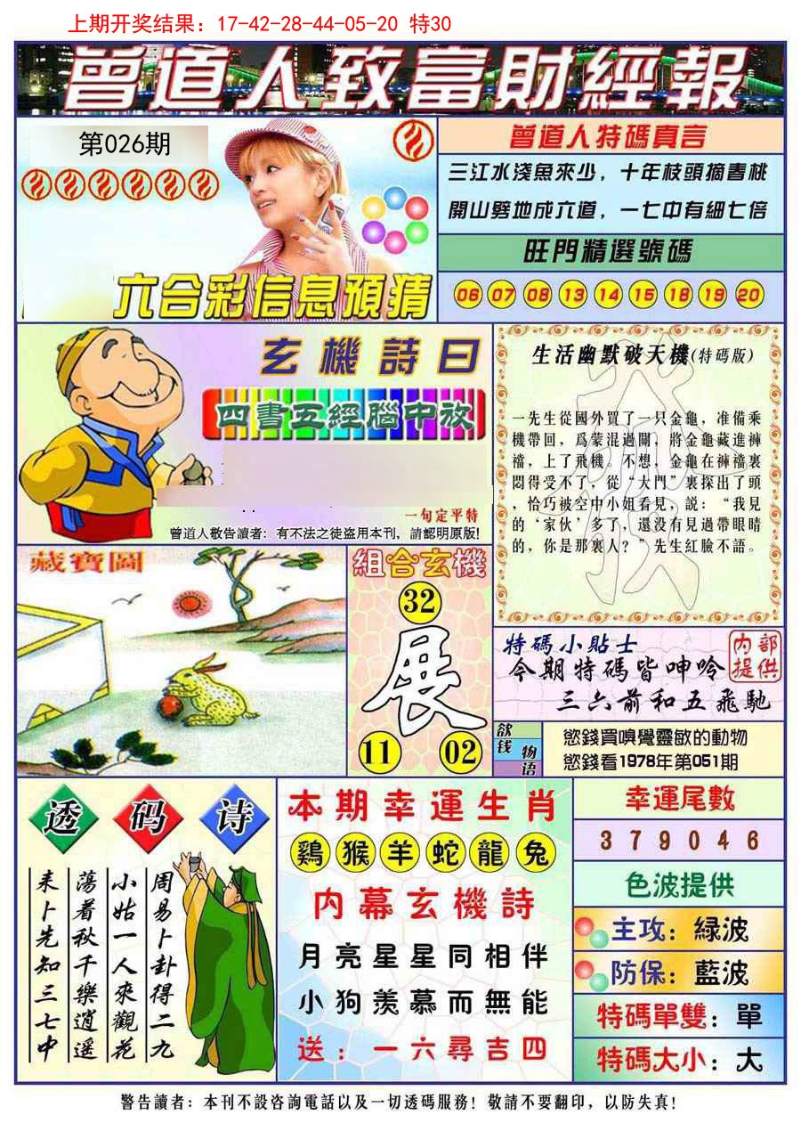 2025026期曾道人致福财经