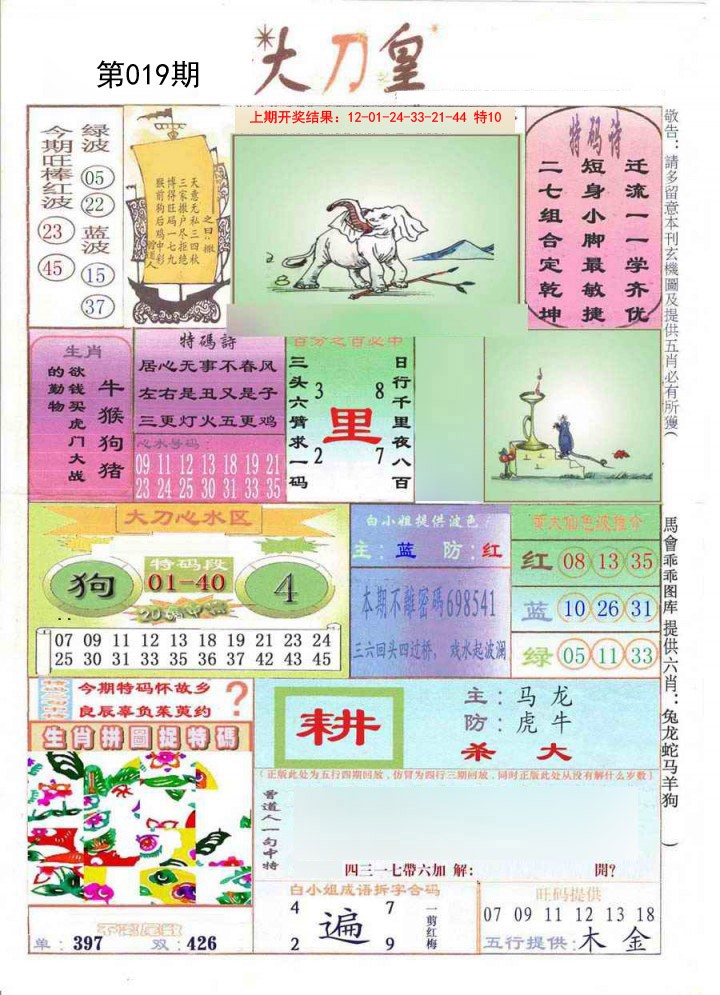 2025019期大刀皇