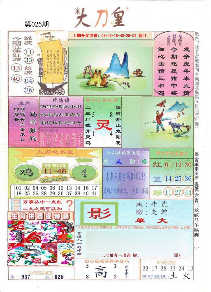 2025025期大刀皇