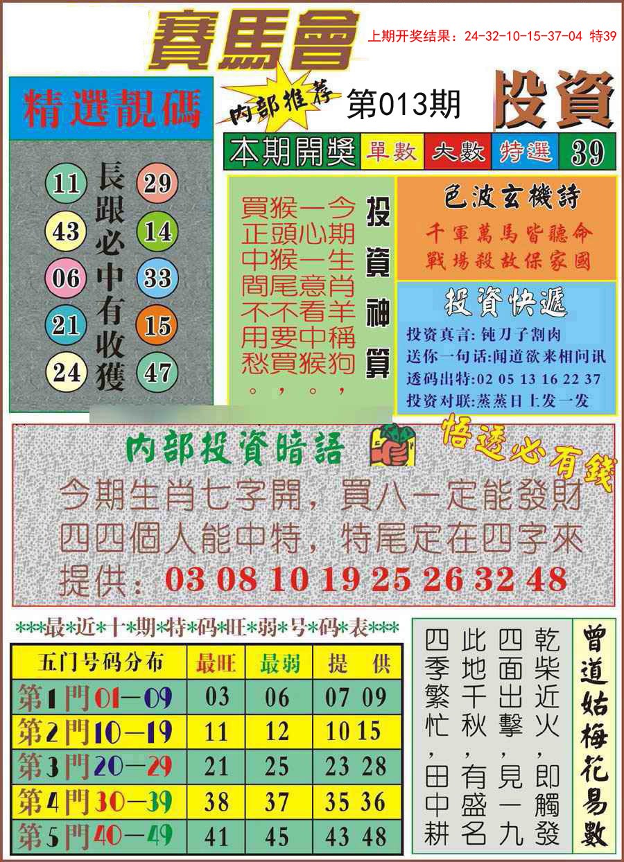 2025013期马会投资