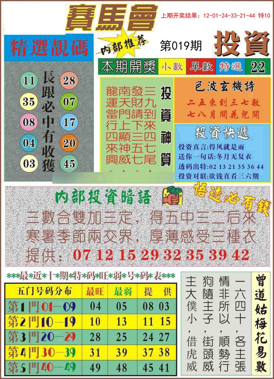2025019期马会投资