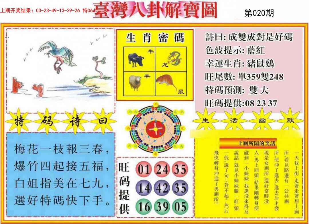 2025020期台湾八卦解宝图