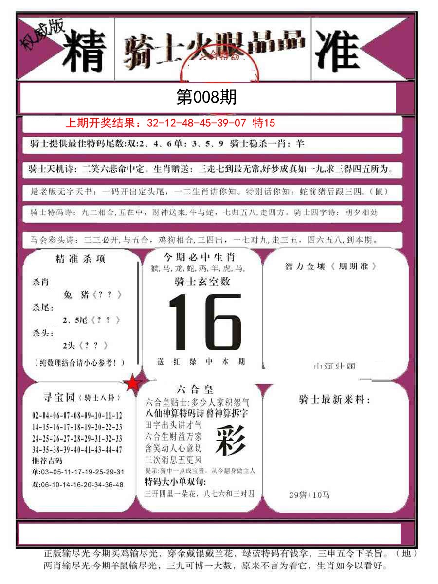 2025008期骑士火眼晶晶B