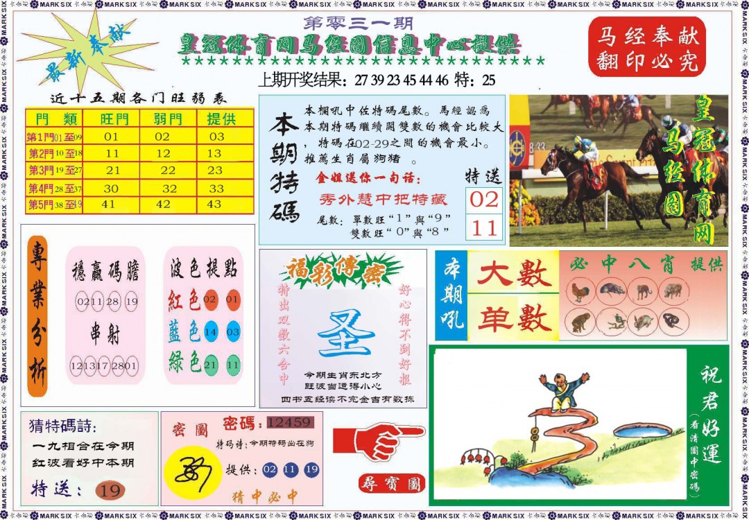 2025031期体育网马经图