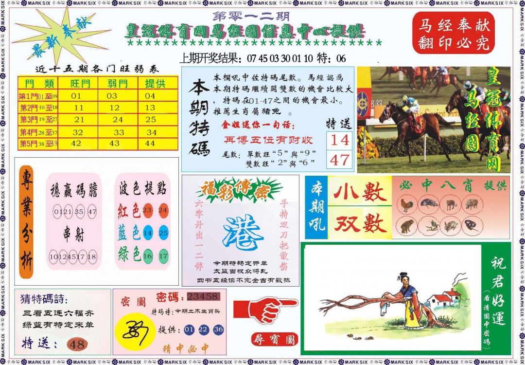 2025012期体育网马经图