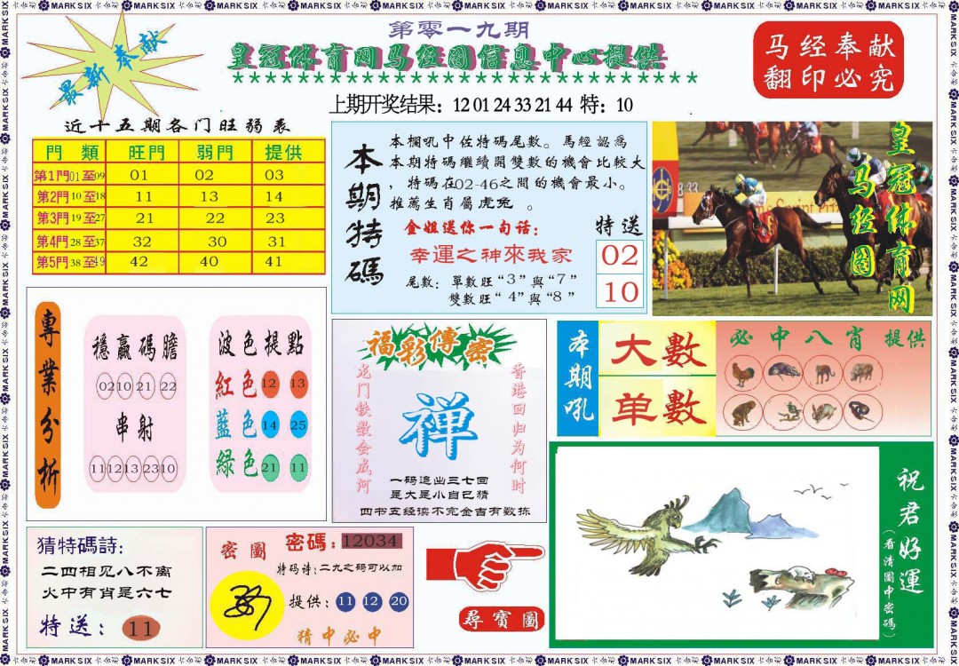 2025019期体育网马经图