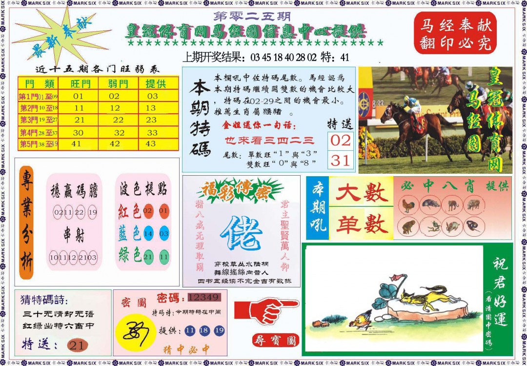 2025025期体育网马经图