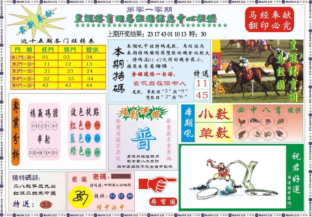 2025010期体育网马经图