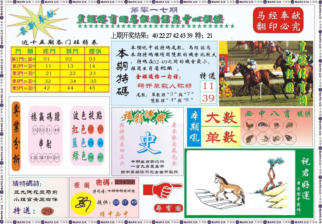 2025017期体育网马经图