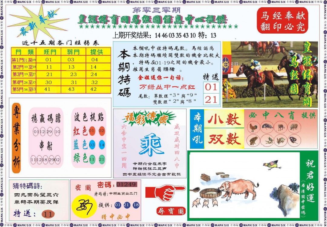 2025030期体育网马经图