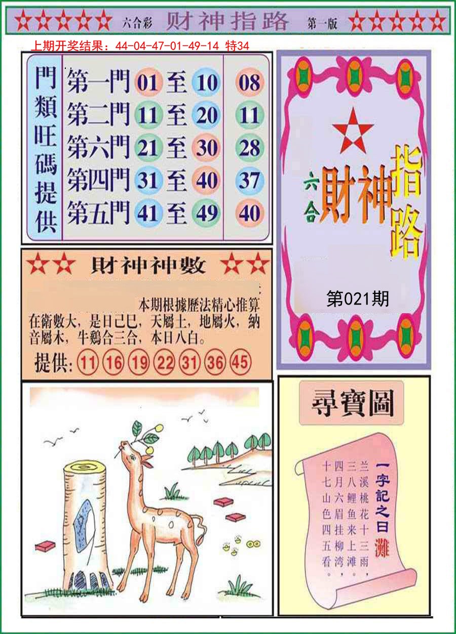 2025021期财神指路A