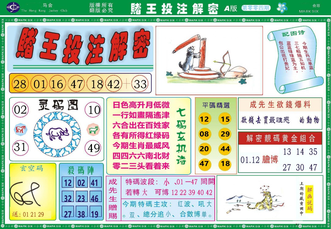 2025004期赌王投注解密