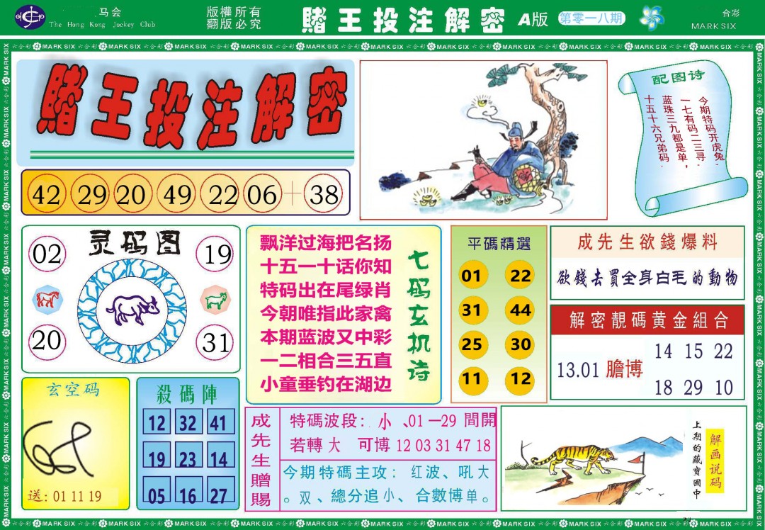 2025018期赌王投注解密