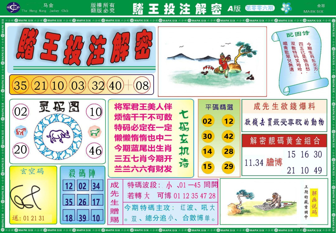 2025006期赌王投注解密