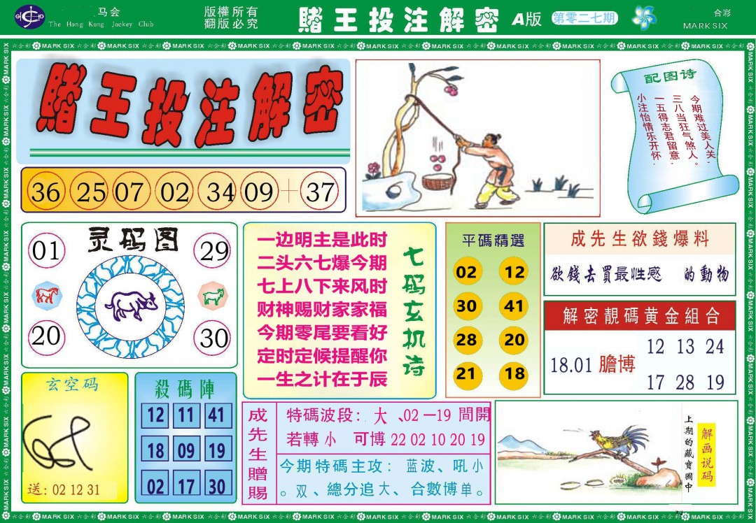 2025027期赌王投注解密